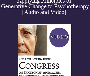 IC19 Keynote 06 - Applying Principles of Generative Change to Psychotherapy - Robert Dilts